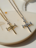 Cross Nail Pendant Necklace