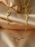 Elegant Cross & Virgin Mary Rosary Necklace for Women