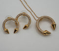 Gold Plated Necklace & Earrings Set