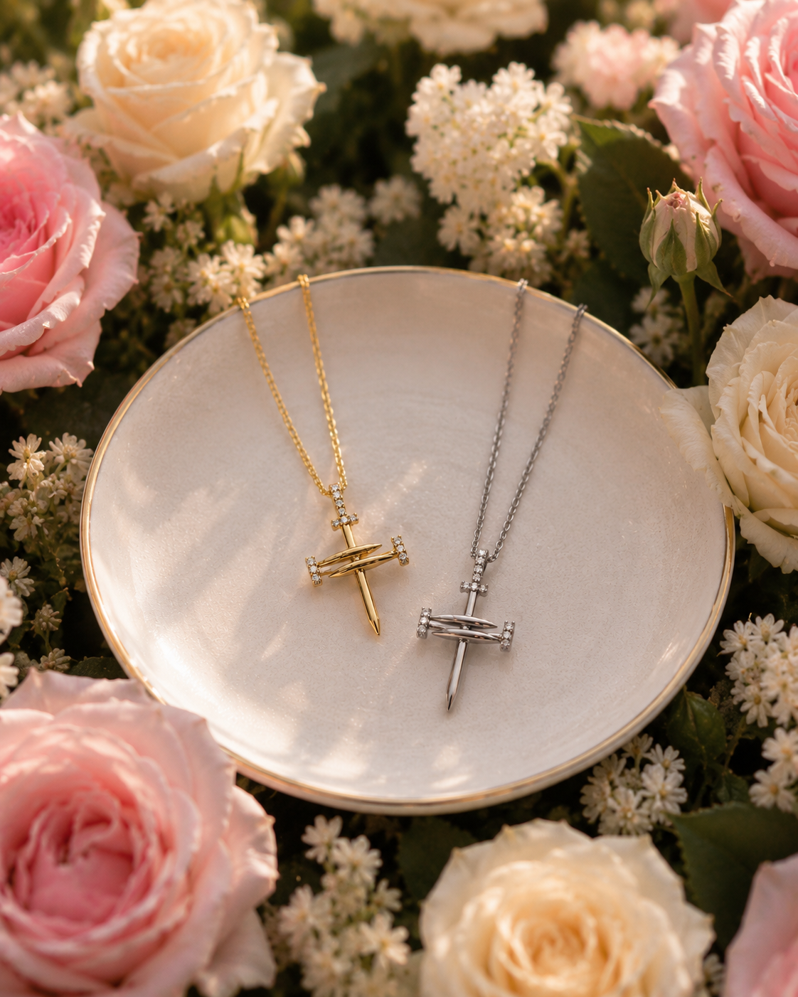 Cross Nail Pendant Necklace